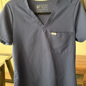 Figs Navy Blue - One Pocket Small Scrub Top